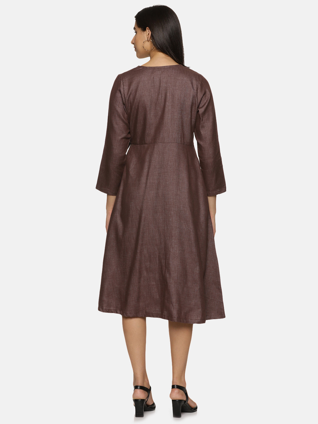 Dusty wine Cotton Wrap Dress