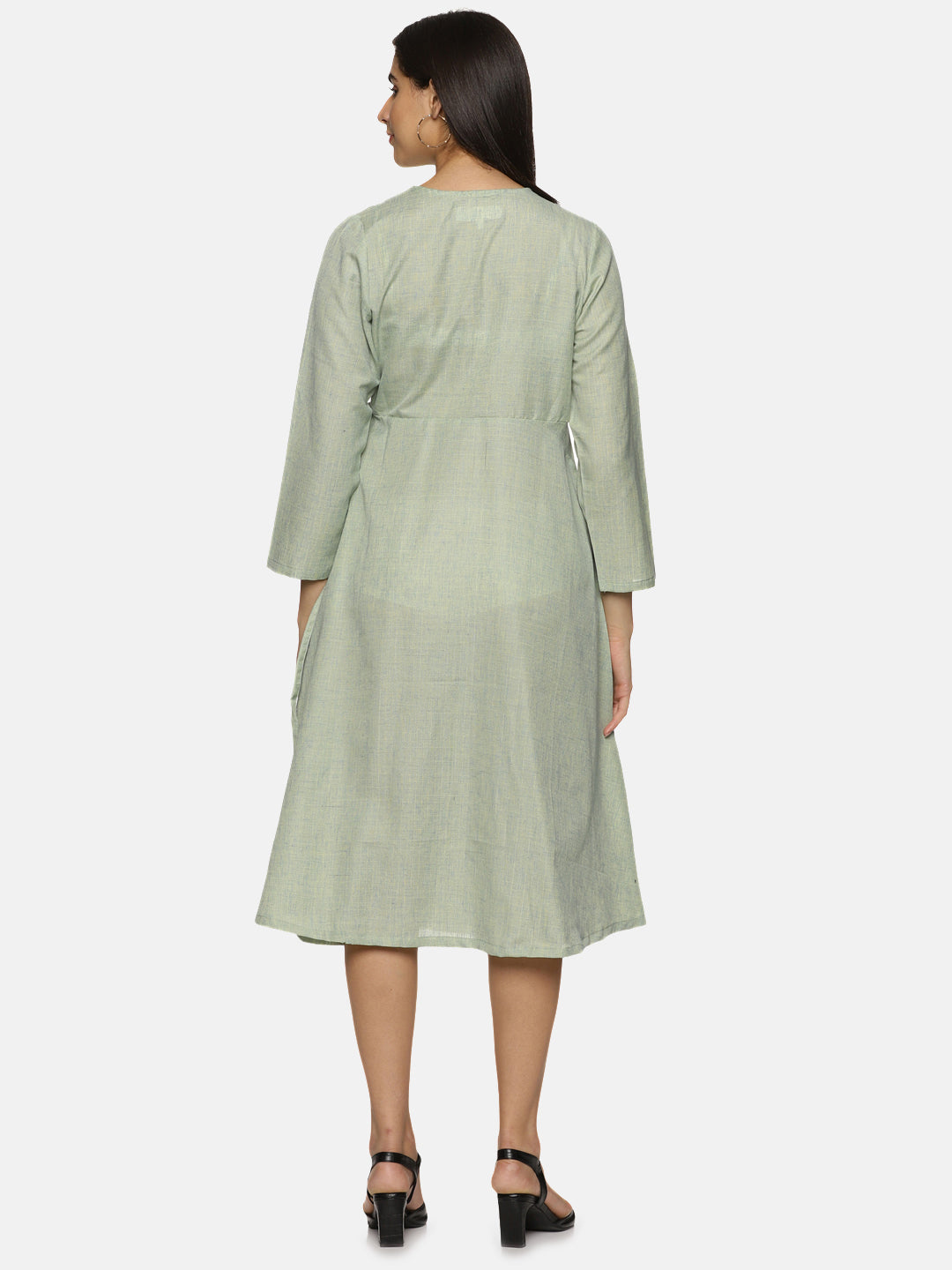 Mint Green cotton Cotton Wrap Dress