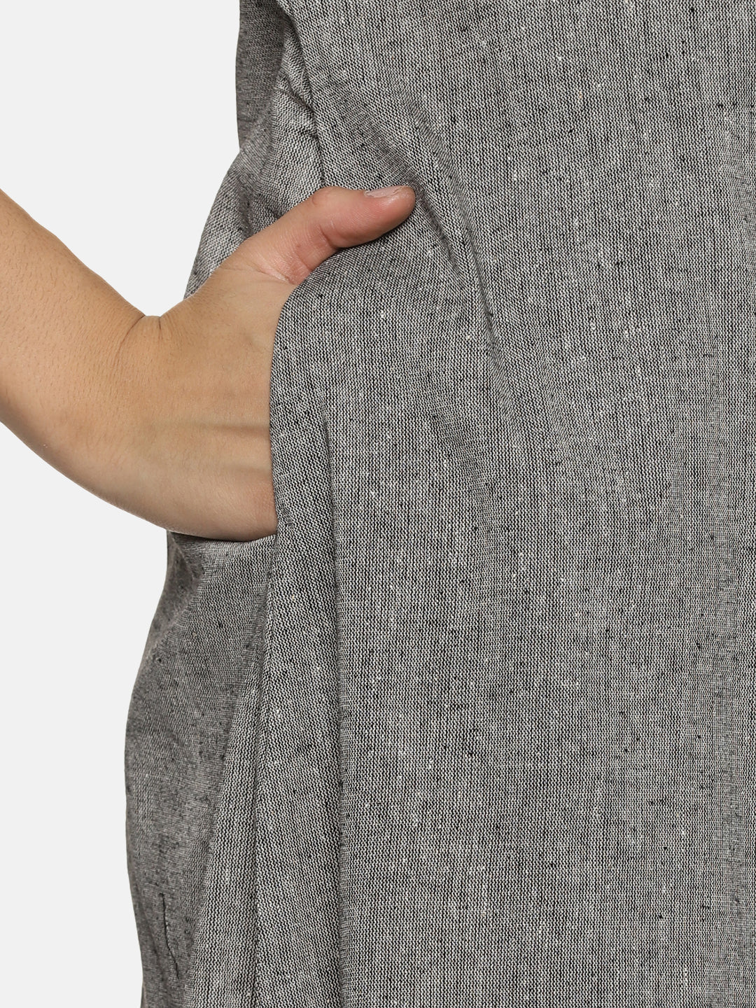 Grey Pure Khadi handloom Wrap Dress
