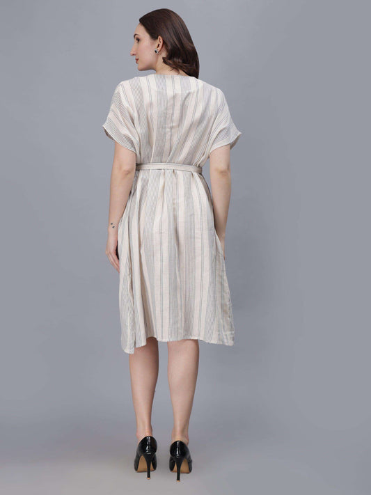 Women's White Cotton Kaftan Dress