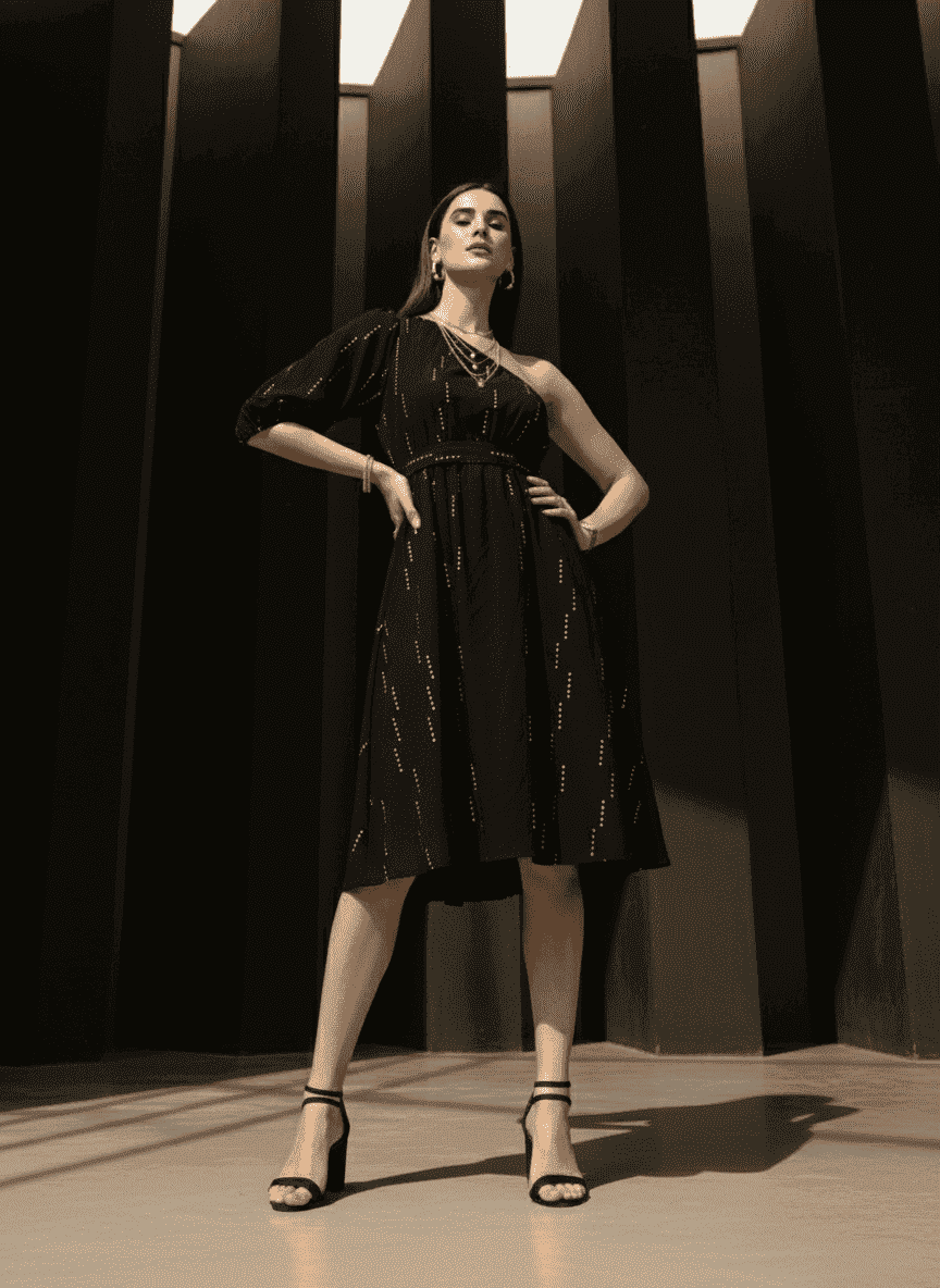 one shoulder black dress midi AX Paris Women's Asymmetric Hem Ruched Womens MARCELLA Manhattan One Shoulder Midi Dress Black One Shoulder Pearl Beaded