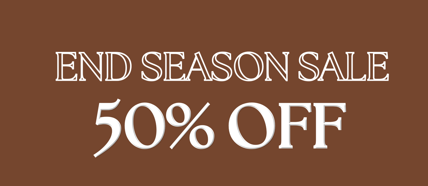 End Season Sale • 50% Off