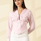 Baby Pink Spread Collar Shirt