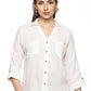 White Double Layered Trendy Cotton Top