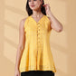 Indyvarna Anagha Halter Cotton Tunic – Sunlit Yellow Grid
