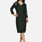 Cotton Lycra Wrap Dress-Olive Green