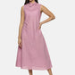 Linen Cotton Simple sleeveless Straight cut Dusty pink Dress
