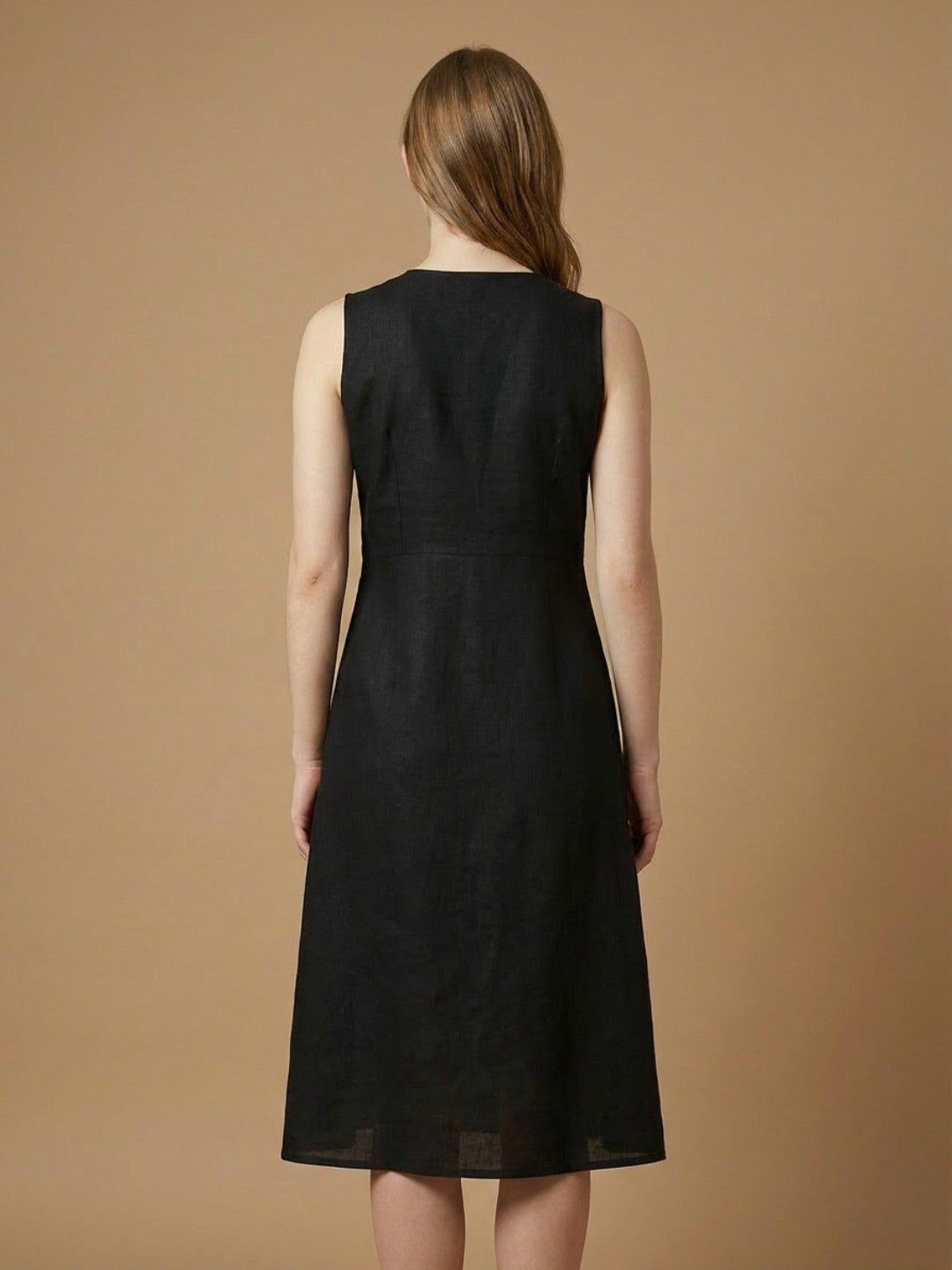 Indyvarna VEDA Handcrafted Cotton Dress- Black