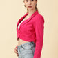 Fuchsia Cotton Crop Blazer Bold. Chic. Unapologetically You.