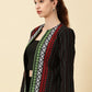 Handwoven Open Front Blazer – Red & Green Border Detail Heritage Weave. Bold Vibes.