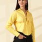 Butter yellow Spread Collar Shirt
