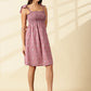 Blush Handwoven Tie-Strap Dress-Dusty Rose