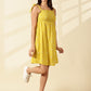 Blush Handwoven Tie-Strap Dress-Marigold