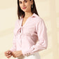 Baby Pink Spread Collar Shirt
