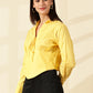 Butter yellow Spread Collar Shirt