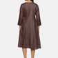 Dusty wine Cotton Wrap Dress