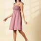 Blush Handwoven Tie-Strap Dress-Dusty Rose