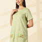 Sage Blossom Pocket Dress