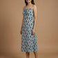Pure Cotton Organic Block Printed Slip Dress – Indigo Blue
