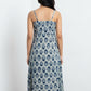Pure Cotton Organic Block Printed Slip Dress – Indigo Blue