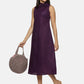 Linen Cotton Simple Sleeveless Straight cut purple Dress