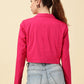 Fuchsia Cotton Crop Blazer Bold. Chic. Unapologetically You.