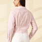 Baby Pink Spread Collar Shirt
