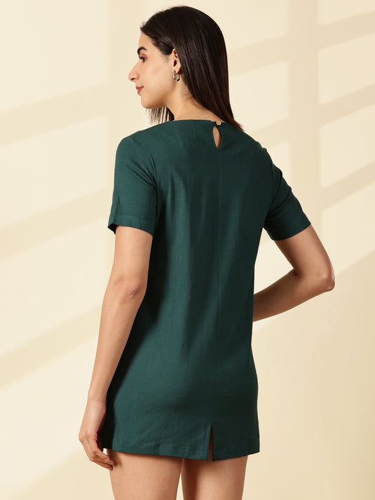 Sage Blossom Pocket Dress
