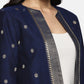 Open-Front Blazer-Blue