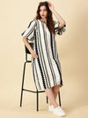 Cotton A-Line Midi Dress Handloom | Breathable Comfort | Everyday Style