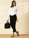 White Spread Collar Shirt