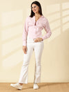 Baby Pink Spread Collar Shirt
