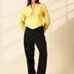 Butter yellow Spread Collar Shirt