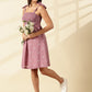 Blush Handwoven Tie-Strap Dress-Dusty Rose