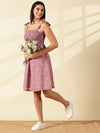 Blush Handwoven Tie-Strap Dress-Dusty Rose