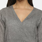 Grey Pure Khadi handloom Wrap Dress
