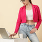 Fuchsia Cotton Crop Blazer Bold. Chic. Unapologetically You.