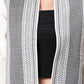Open Front Blazer-Black & White