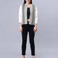 Open Front Blazer-Black & White