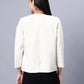 Open Front Blazer-Black & White