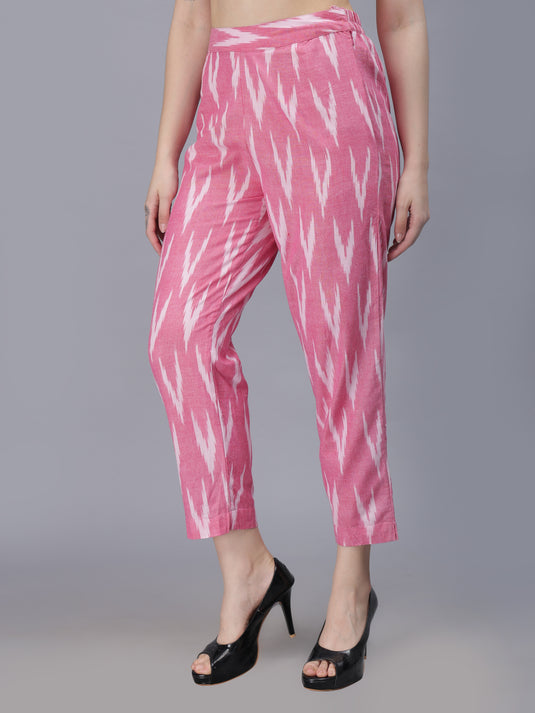 Pink Ikat Coord Set Pure Cotton for Women