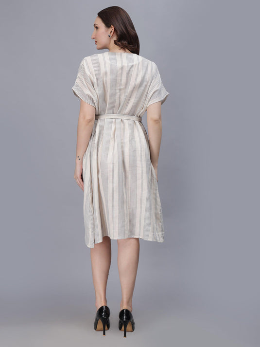 Women's White Cotton Kaftan Dress