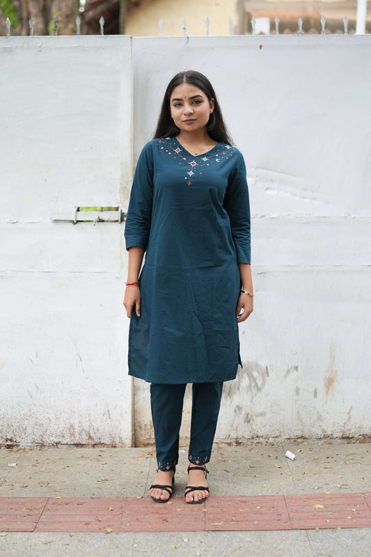Deep Teal Kurta Set