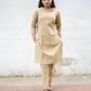 Beige Embroidery Kurta Set