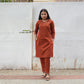 Rust Orange Kurta Set