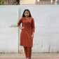 Rust Orange Kurta Set