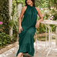 Emerald Grace Halter Maxi Dress