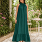 Emerald Grace Halter Maxi Dress