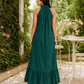 Emerald Grace Halter Maxi Dress