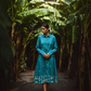 Teal Heritage Belted Shirt Dress